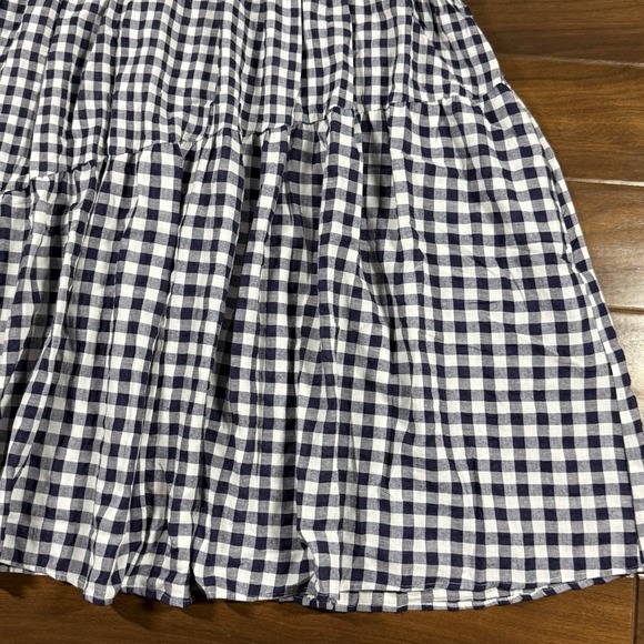 Anthropologie 11.1 TYLHO Women's Size XL Blue White Gingham Tunic‎ Dress - Picture 3 of 11